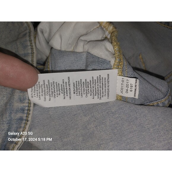 Lularoe Unicorn Jean Jacket Womens Size Small Denim Light Wash Applique Distress - Picture 8 of 8